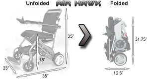 Air Hawk Foldable Power Wheelchair by Discover My Mobility